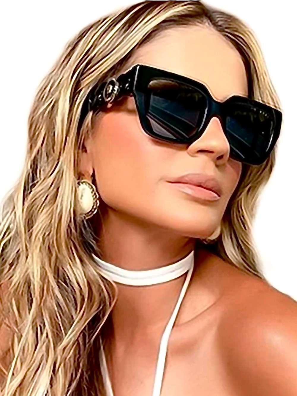NWT Versace Black Square Frame Medusa Motif Sunglasses New in Box Authentic - Picture 2 of 15